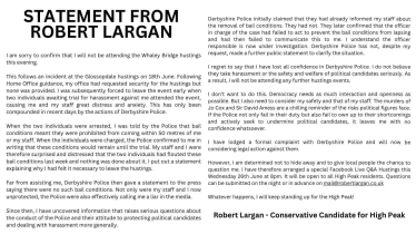 Robert Largan statement